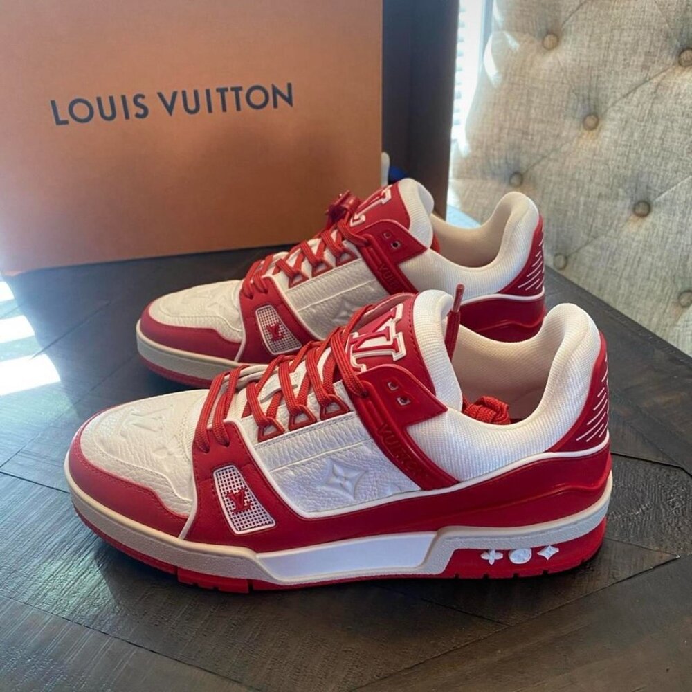 Louis Vuitton Men's Red Trainers 45